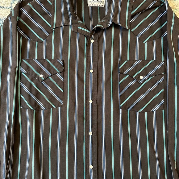 Vintage Ash Creek Trading Pin Striped Pearl Snap Shirt Size XXL - Picture 4 of 6